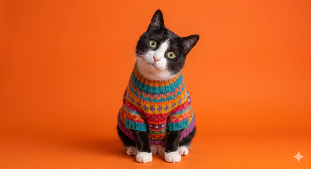 Gato con suéter en Zona Pet