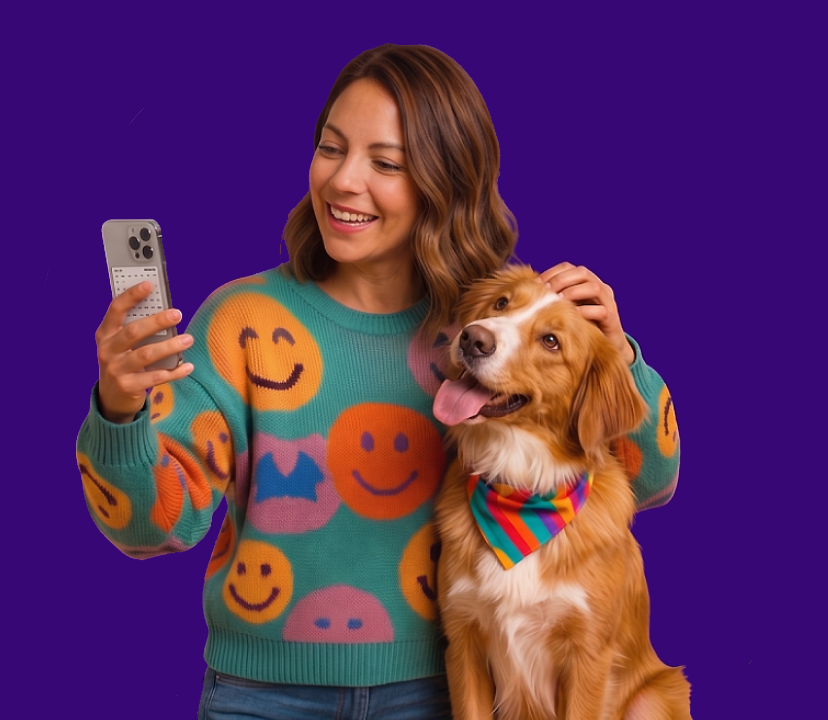 Chica con perro